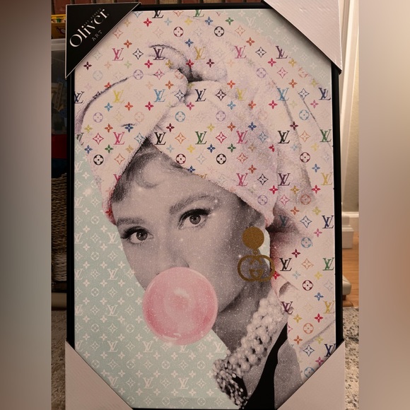 Oliver Art Audrey Hepburn Louis Vuitton Canvas Wall Art 16x24 - Picture 1 of 2